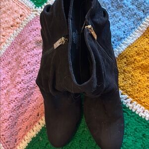 Jessica Simpson Black Suede Ankle Booties